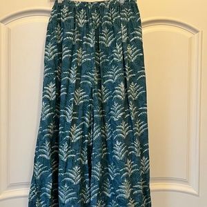 Marketplace Handwork of India Long Gaucho Pant in Deep Seafoam
